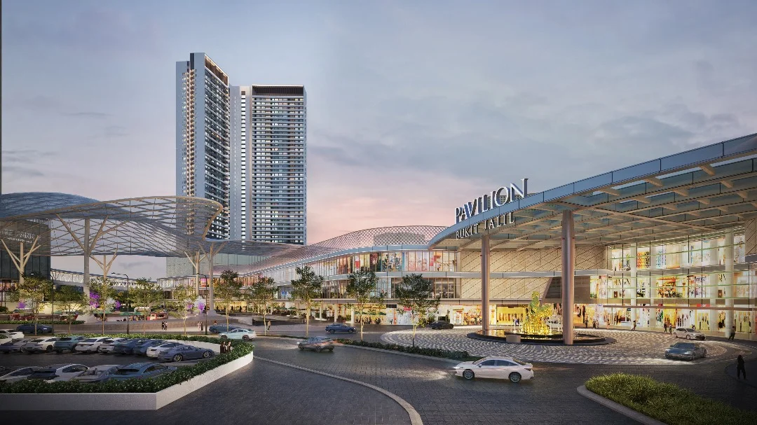 Pavilion Bukit Jalil Mall exterior adjacent to Park Green